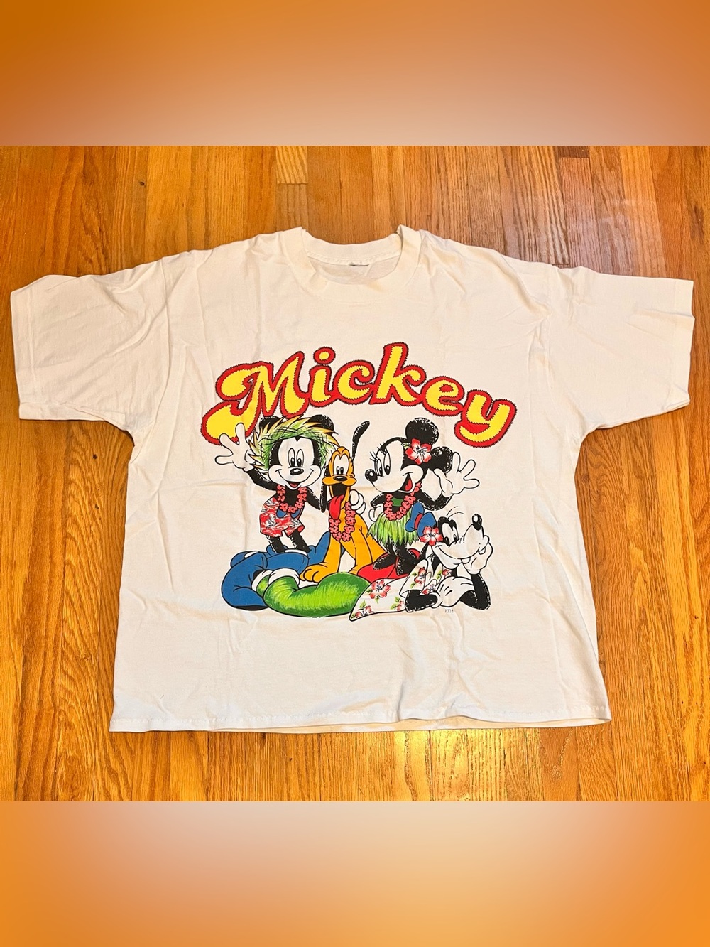 Vintage Mickey T-shirt Men’s XL White Made in USA Single Stitch